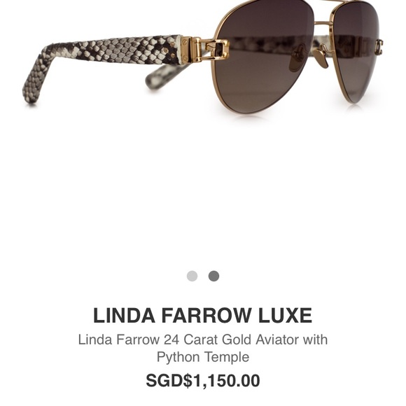 Linda Farrow Luxe Snakeskin Aviators